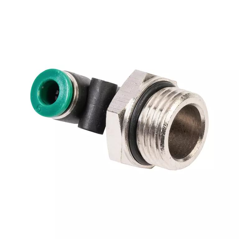 Уголок M1/2" цанга 8 мм, с уплотнением, пластм. корпус Уголок M1/2" цанга 8 мм, с уплотнением, пластм. корпус