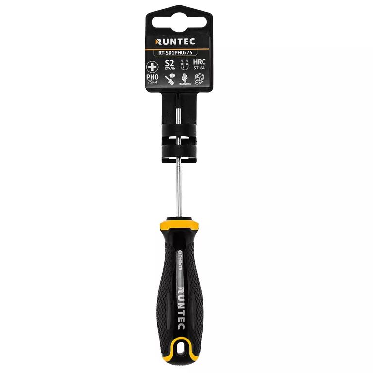 Отвертка RUNTEC PH0 x 75 мм S2 Отвертка RUNTEC PH0 x 75 мм S2