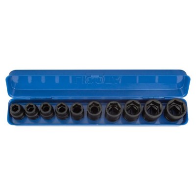 Набор ударных головок 1/2" 10пр., 10-24мм