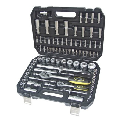 Набор торцевых головок ER-80094 1/4"&1/2"DR 6-гранный 94 предмета  ЭВРИКА 1/3