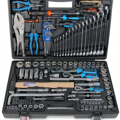 Набор инструмента 1/4", 3/8", 1/2", 6 и 12 гр. 131 пр.