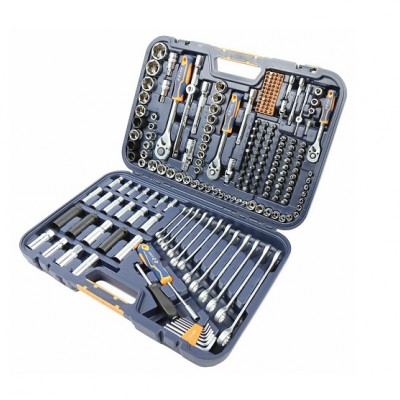 Набор инструмента 1/2"&1/4"&3/8" 6-гранный 218пр., в кейсе LG-S1218 LIGE /1 NEW