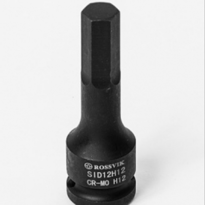 SID12H12 Головка торцевая ударная ROSSVIK, 1/2", Hex H12, L-78мм