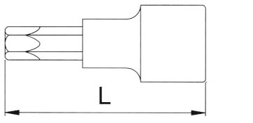 Головка торцевая с вставкой torx 1/2" T50 L=100мм