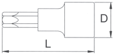 Головка торцевая с вставкой torx 1/4" T15