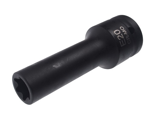 Головка торцевая глубокая ударная 6-гранная TORX 3/4" х E20, длина 110мм JTC