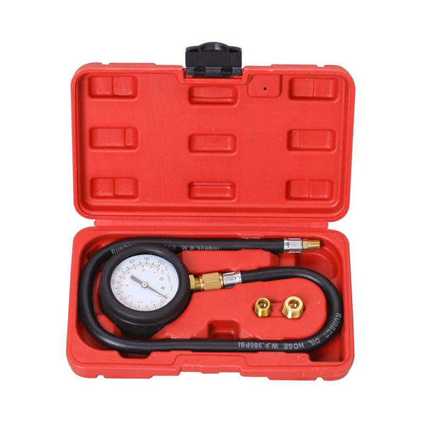 Тестер давления масла с адаптерами, 0-100PSI (0-7бар)