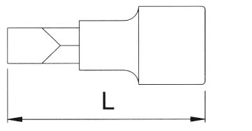 Головка торцевая 1/4" с вставкой SL6,5