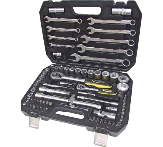 Набор инструмента ER-80082 1/4"&1/2"DR 6-гранный 82 предмета ЭВРИКА 1/3