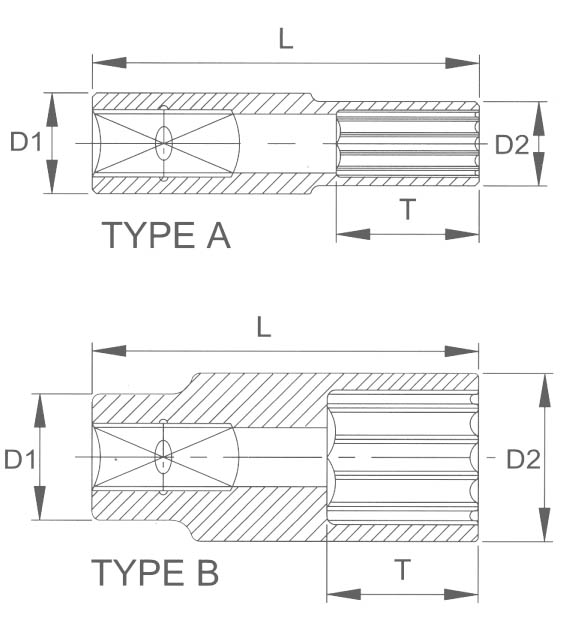 Головка торцевая глубокая 12гр. 1/2" 21мм