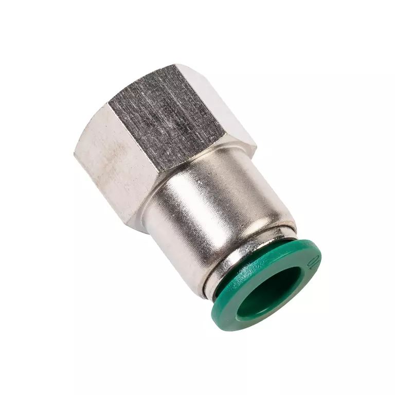 Цанговый разъем F3/8" 10 мм, с уплотнением, пластм. корпус