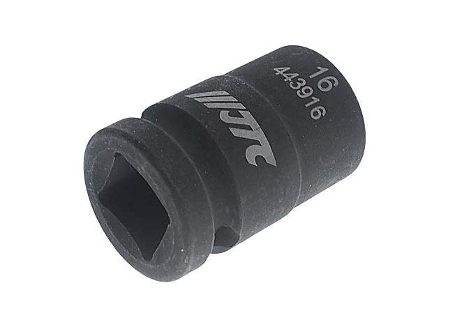 Головка торцевая ударная 12-гранная 1/2" х 16мм, длина 38мм JTC /1/25
