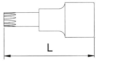 Головка торцевая с вставкой spline 1/2" M9 L=55мм