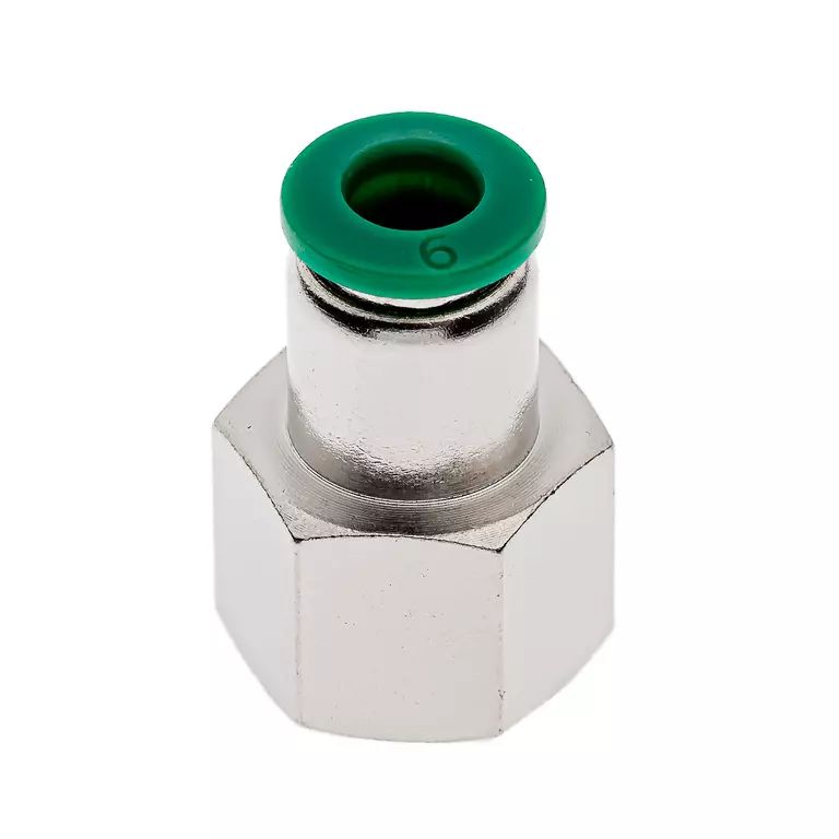 Цанговый разъем F1/4" 6 мм, с уплотнением, пластм. корпус