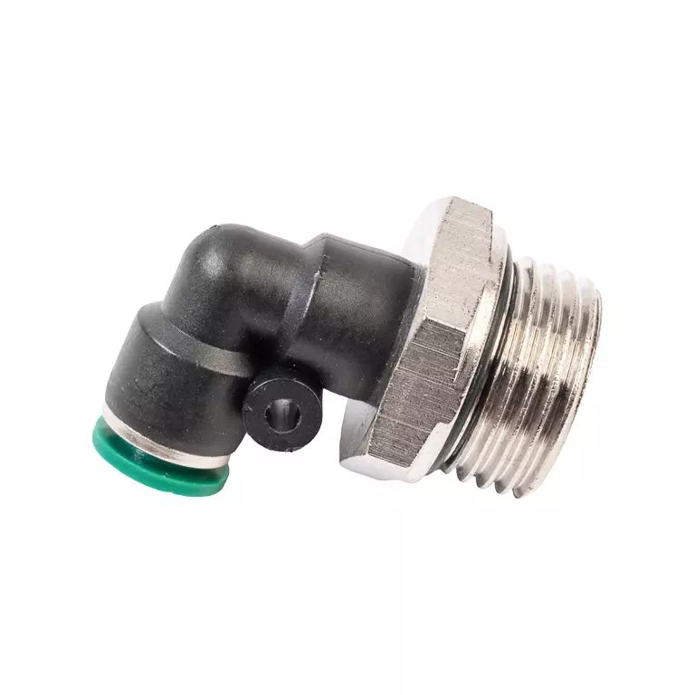 Уголок M1/2" цанга 8 мм, с уплотнением, пластм. корпус