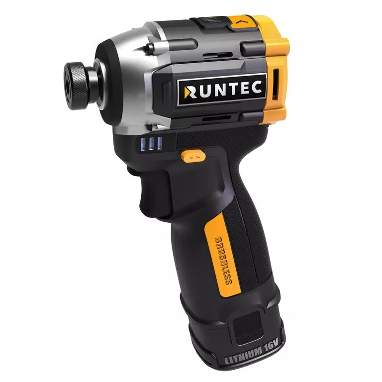 Винтоверт ударный аккумуляторный RUNTEC PRO 1/4", 16В, 2*2Ач, 150Нм