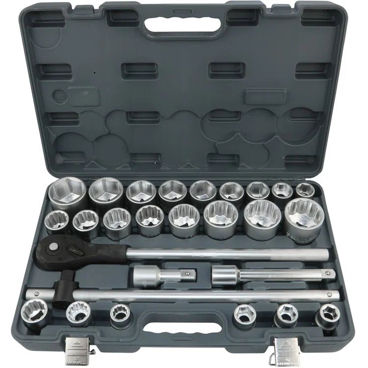 Набор торцевых головок 3/4" дюйм. и метр. 27 пр. (3/4"-2", 19-50 мм)