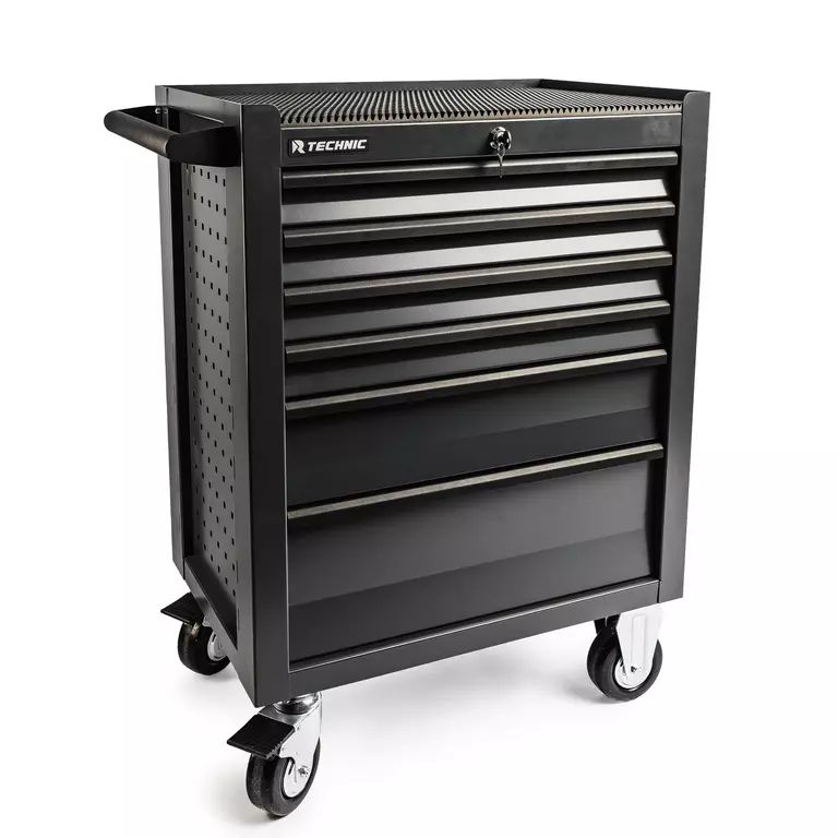 Тележка инструментальная 6 полочная Standart серая TECHNIC