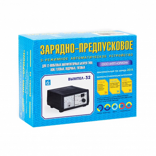 Вымпел-32(автом, 0-20А, 13.6/14,4/16В )Гелев,AGM,Лодочные,Тяговые .АКБ