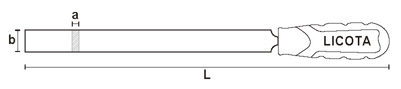 Напильник плоский драчёвый №1, 200 мм, с рукояткой