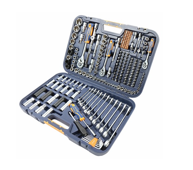Набор инструмента 1/2"&1/4"&3/8" 6-гранный 218пр., в кейсе LG-S1218 LIGE /1 NEW