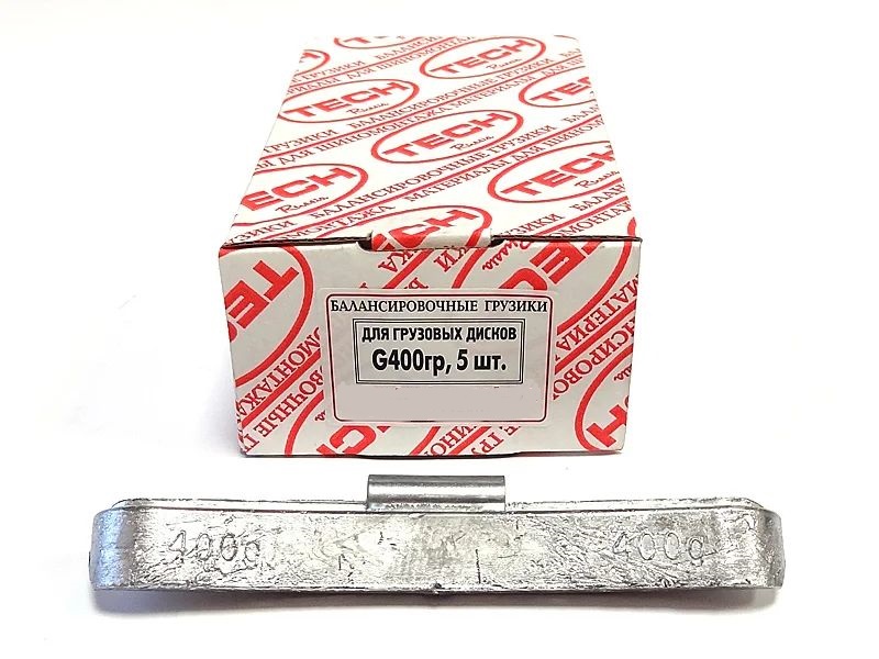 B400 Грузовой балансировочный грузик б/кам. 400гр (уп/5шт)