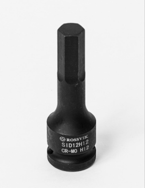 SID12H12 Головка торцевая ударная ROSSVIK, 1/2", Hex H12, L-78мм