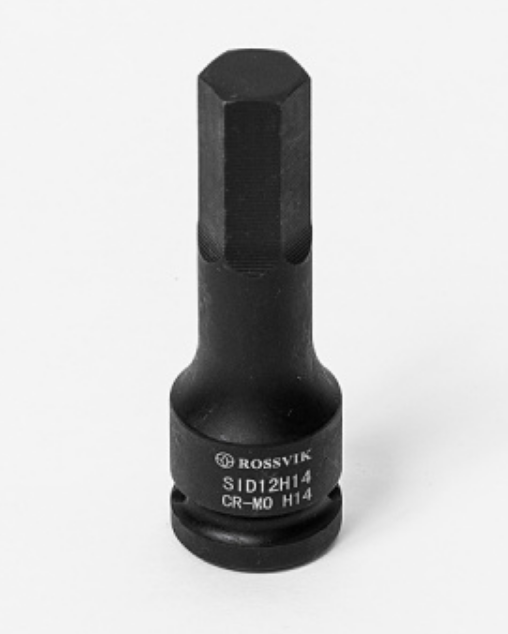 SID12H14 Головка торцевая ударная ROSSVIK, 1/2", Hex H14, L-78мм