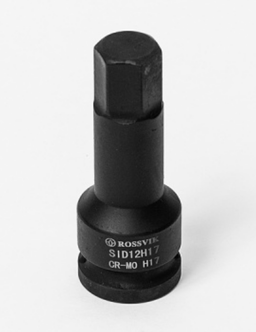 SID12H17 Головка торцевая ударная ROSSVIK, 1/2", Hex H17, L-78мм