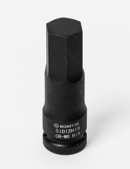 SID12H19 Головка торцевая ударная ROSSVIK, 1/2", Hex H19, L-78мм