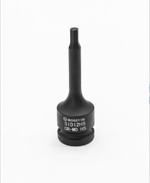 SID12H5 Головка торцевая ударная ROSSVIK, 1/2", Hex H5, L-78мм
