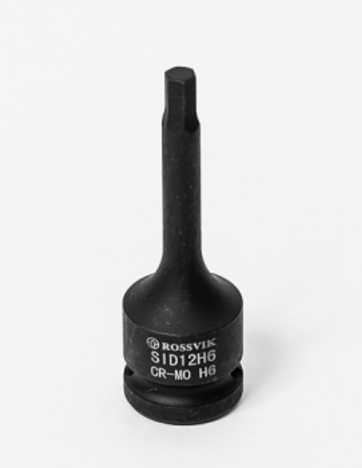 SID12H6 Головка торцевая ударная ROSSVIK, 1/2", Hex H6, L-78мм