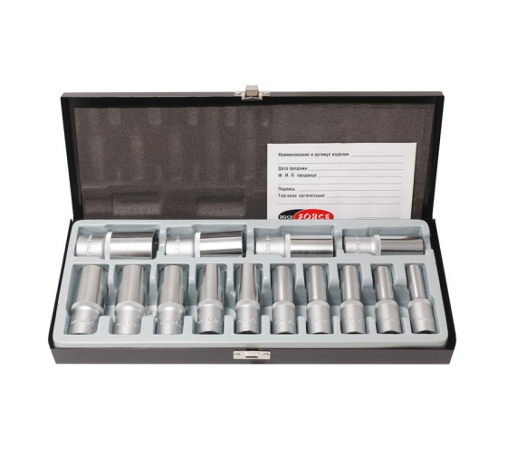 Набор торцевых головок RF-4143-5: 1/2"DR 6-гранных 14пр. ROCK FORCE /1/6