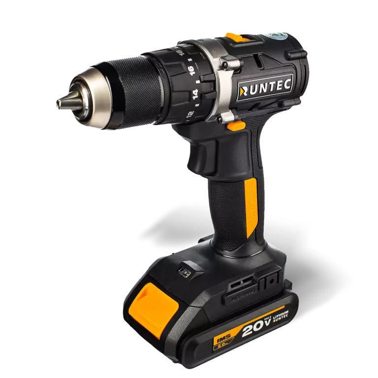 Дрель-шуруповерт ударная аккумуляторная RUNTEC PRO 13 мм, 20В, 2*2Ач, 55Нм